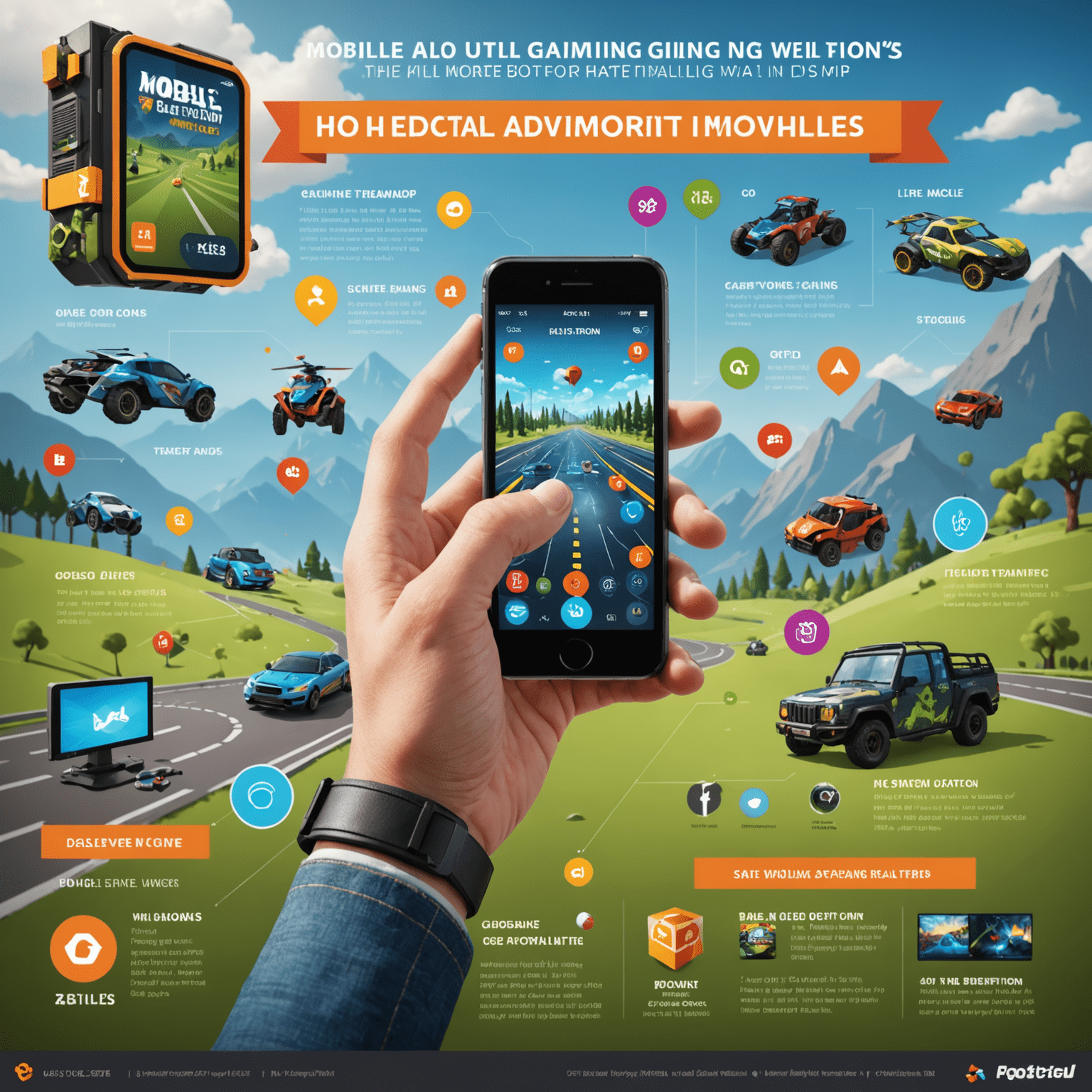 Mobil oyun endüstrisindeki son trendleri gösteren infografik